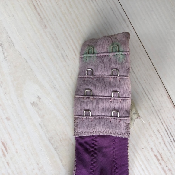 Valery bra in purple silk and cotton 38C - Picture 6 of 8